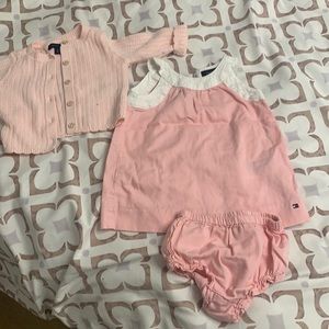 Tommy Hilfiger baby girl dress and sweater